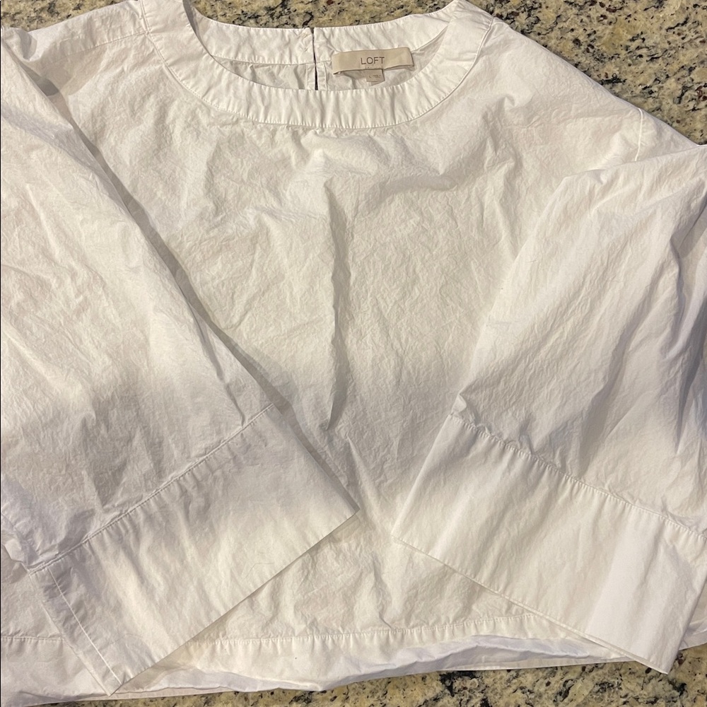 Loft Crisp White Blouse